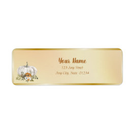 Etiqueta Casamento de Abóbora Branca de Pumpkin