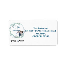 Etiqueta Casamento de amante azul