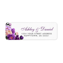 Casamento de Aquarela Floral Roxo Ultra Violet P