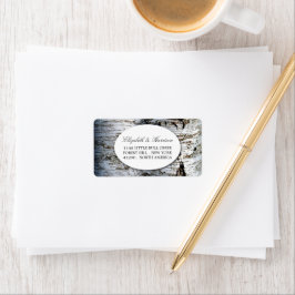 Etiqueta Casamento de Árvore de Nascimento Russo do País