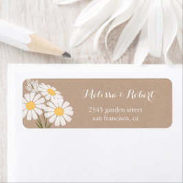 Etiqueta Casamento de Buquês das Dísidas Brancas Florais El