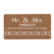 Casamento de Burlap, Ornamentado de Caligrafia Rus