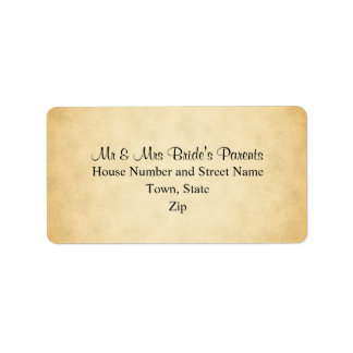 Etiqueta Casamento de Design de Padrão de Pergaminho