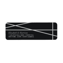 Etiqueta Casamento de Estilo Geométrico Simples