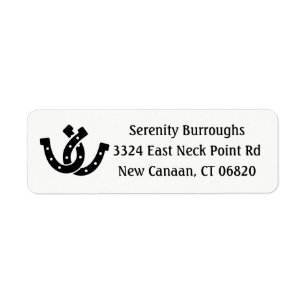 Etiqueta Casamento de Fazendas de Cavalo do País de Ferradu