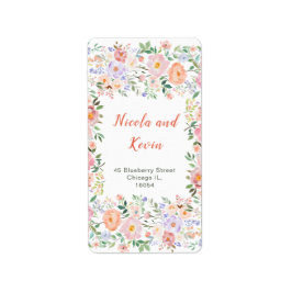 Etiqueta Casamento de Flores primavera
