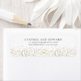 Etiqueta Casamento de flores selvagens Elegant Summer Meado