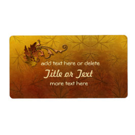 Etiqueta Casamento de Folhas Douradas do outono