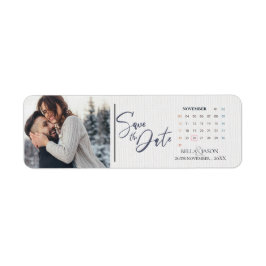 Etiqueta Casamento De Foto Minimalista Elegante Salva A Dat