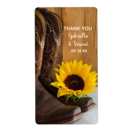 Etiqueta Casamento De Girassóis Do País Obrigado Marcas Fav