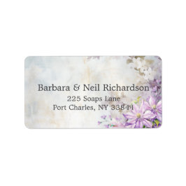 Etiqueta Casamento de Lavanda Floral de Watercolor