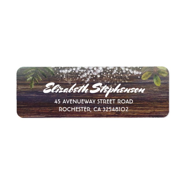 Etiqueta Casamento de madeira de celeiro Russo Respiração d (Frente)