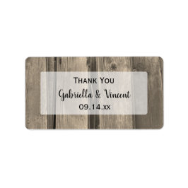 Etiqueta Casamento De Madeira Do País Barn Obrigado Por Eti