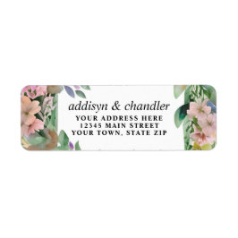 Etiqueta Casamento de Pastel Watercolor