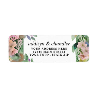 Etiqueta Casamento de Pastel Watercolor