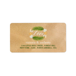 Etiqueta Casamento de praia Tropical Wreath Sandy