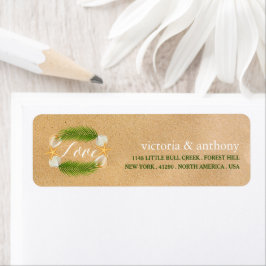Etiqueta Casamento de praia Tropical Wreath Sandy