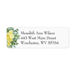 Etiqueta Casamento de primavera de Rosa Amarelo-Claro