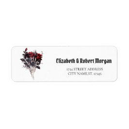 Etiqueta Casamento de Rosas Borgonha