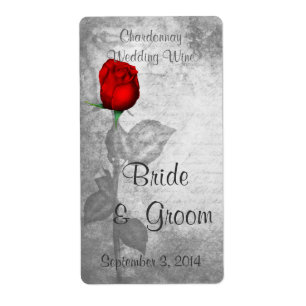 Etiqueta Casamento de Rosas vermelhas