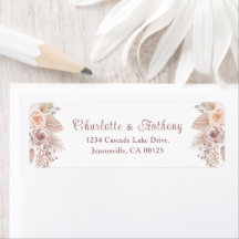 Casamento de Script Boho Dourado do Elegante Rosa