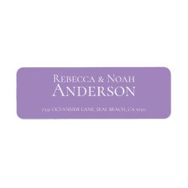 Etiqueta Casamento de Texto de Lavanda Elegante Minimalista
