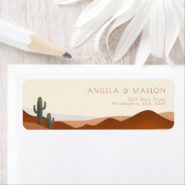Etiqueta Casamento do Deserto de Boho Moderno Terracotta Be