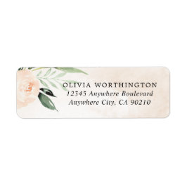 Etiqueta Casamento do Jardim de Champanhe Floral Elegante B