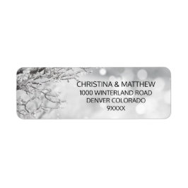 Etiqueta Casamento do Wonderland Snow Branch
