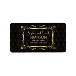 Etiqueta Casamento Dourado de Arte dos anos 20