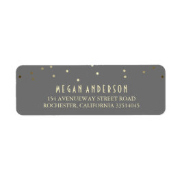 Etiqueta Casamento Elegante de Confetti Dourado