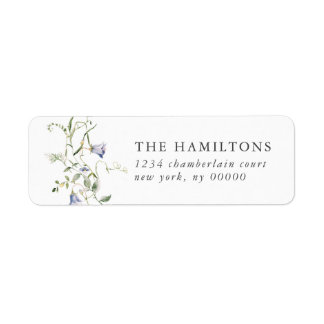 Etiqueta Casamento Elegante De Cor De Água Azul De Flor Sel