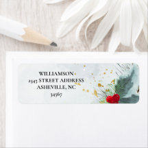 Casamento Elegante de Natal e Inverno em Aquarela
