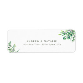 Etiqueta Casamento Elegante Eucalyptus Greenery