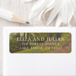 Etiqueta Casamento Elegante Floresta Rústica