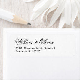 Etiqueta Casamento Elegante Preto e Branco 