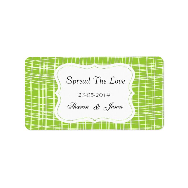 Etiqueta Casamento Favorece Jam Labels Espalhando O Amor (Frente)