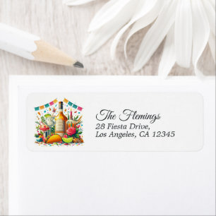 Etiqueta Casamento Festivo Mexicano Fiesta Tacos e Tequila