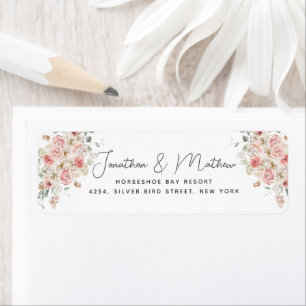 Etiqueta Casamento Floral Aquarela Jardim de Verão