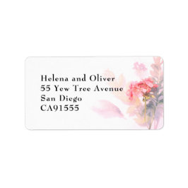 Etiqueta Casamento Floral Botânico | Endereço