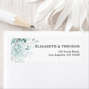 Etiqueta Casamento Floral de Sage-Greens