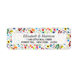 Etiqueta Casamento Floral Modern Boho Chic