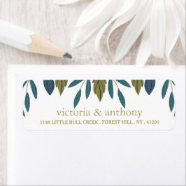 Etiqueta Casamento Floral Rustic Leaf