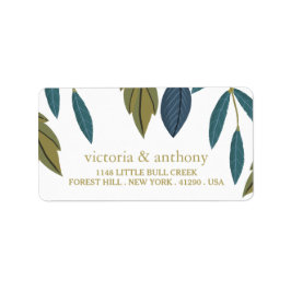 Etiqueta Casamento Floral Rustic Leaf