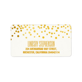 Etiqueta Casamento Gold Foil Confetti