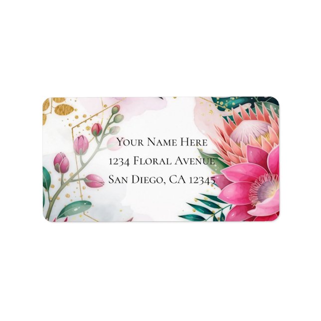 Etiqueta Casamento Jardim Floral Paraíso Poeira de Estrelas (Frente)