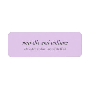 Etiqueta Casamento Lilac mínimo personalizado