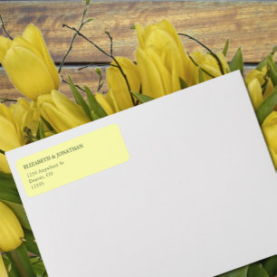 Etiqueta Casamento Manteiga Amarelo e Sage Minimalista