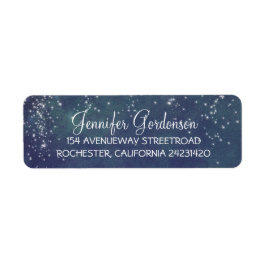 Etiqueta Casamento Marinho Shimmer das Estrelas da Lua