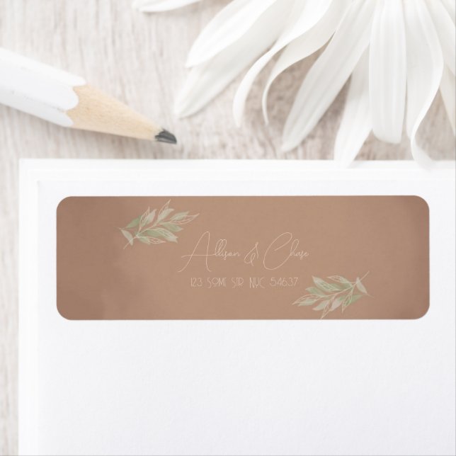 Etiqueta Casamento Minimalista Boho Terracota (Insitu)